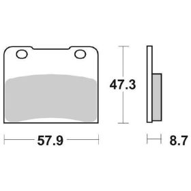 Paire de plaquettes de frein en composé céramique SBS 578HF pour SUZUKI RG GAMMA 250