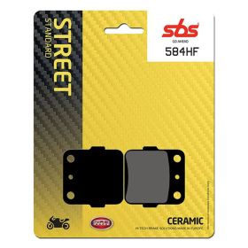 Paire de plaquettes de frein SBS 584HF en composé céramique pour motos de route
