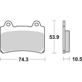 Ensemble de plaquettes de frein SBS Carbon Mix 590DCC Racing pour YAMAHA