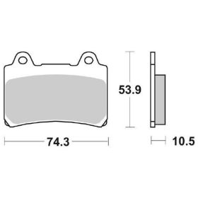 Plaquettes de frein SBS 590HS en composé fritté pour YAMAHA