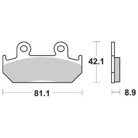 Paire de plaquettes de frein SBS composé fritté 593RS Racing pour Honda