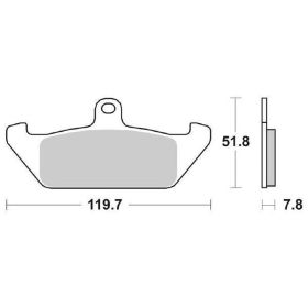 Plaquettes de frein SBS 594HF Couple en composé céramique pour motos de route