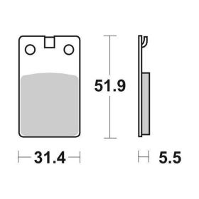 SBS 595HF Brake Pad Pair Ceramic Compound for Street Motorcycles