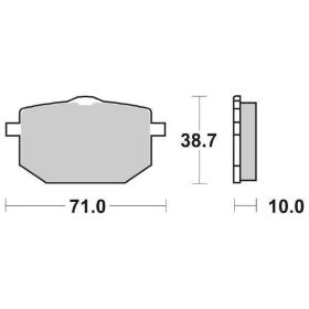 Plaquettes de frein SBS 596HF en composé céramique pour YAMAHA