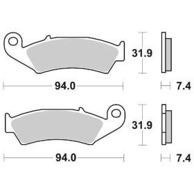 Plaquettes de frein SBS paire composé fritté 603RSI Racing pour HONDA