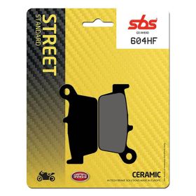 Jeu de plaquettes de frein SBS 604LF en composé céramique pour motos de route