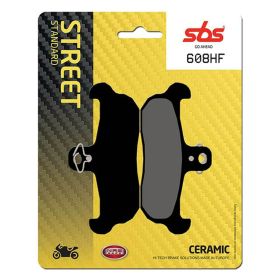 Paire de plaquettes de frein SBS 608HF en composé céramique pour motos de route