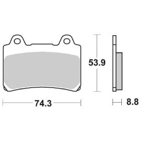 Plaquettes de frein en composé céramique SBS 613HF pour YAMAHA