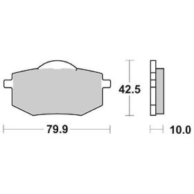 Plaquettes de frein SBS 616HF paire en composé céramique pour YAMAHA