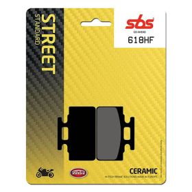 Jeu de plaquettes de frein SBS 618HF en composé céramique pour motos de rue