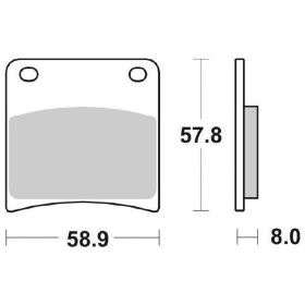 Plaquettes de frein en composé céramique SBS 620HF pour SUZUKI