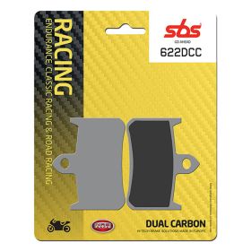 Paire de plaquettes de frein SBS Carbon Blend 622DCC Racing pour HONDA
