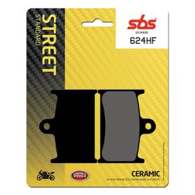 Paire de plaquettes de frein SBS 624HF en composé céramique pour motos de route