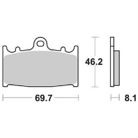 Plaquettes de frein de course paire SBS composé carbone 631DC