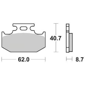 Plaquettes de frein tout-terrain SBS 632SI en composé fritté