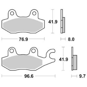 Paire de plaquettes de frein SBS 633HF en composé céramique pour motos de route