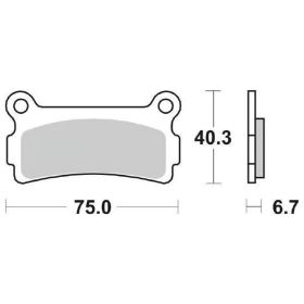 Paire de plaquettes de frein SBS 636HF en composé céramique pour BETAMOTOR
