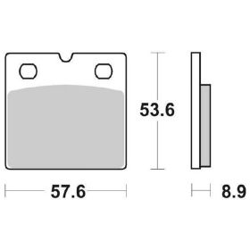 Plaquettes de frein SBS 640HF paire en composé céramique pour BMW