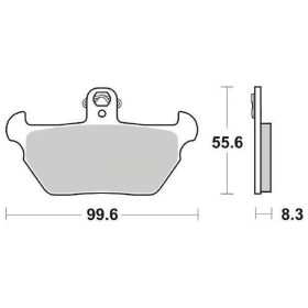 Kit de plaquettes de frein SBS 644HF en composé céramique pour BMW