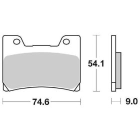 Paire de plaquettes de frein SBS 645HS en composé fritté pour YAMAHA