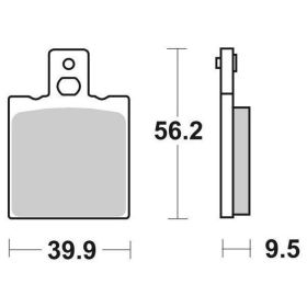 SBS 646HF Brake Pad Set Ceramic Formula for HONDA NSR F 125
