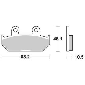 Paire de plaquettes de frein en composé fritté SBS 647HS pour motos de route