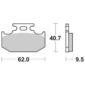 Ensemble de plaquettes de frein Racing SBS composé fritté 648RSI