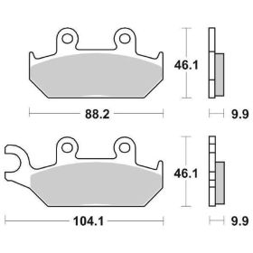 Plaquettes de frein SBS 650HS en composé fritté pour YAMAHA