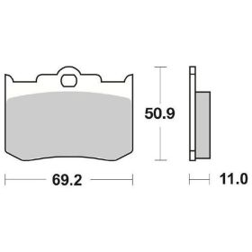 Plaquettes de frein en céramique SBS 662HF pour MACHINE DE PERFORMANCE