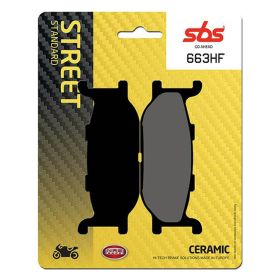 Plaquettes de frein SBS 663HF en composé céramique pour motos de route