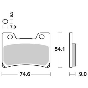 Plaquettes de frein SBS 665HS en composé fritté pour YAMAHA