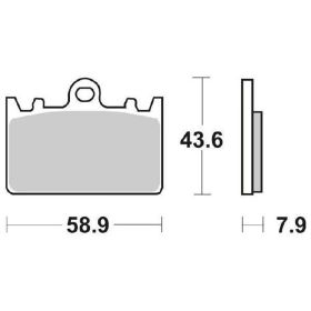 SBS 666HF Brake Pad Pair Ceramic Compound for KAWASAKI ZXR R NINJA 400