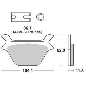 Plaquettes de frein arrière SBS 669LS paire composé fritté