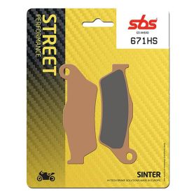 Paire de plaquettes de frein SBS 671HS en composé fritté pour motos de route