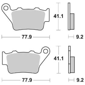 Plaquettes de frein tout-terrain SBS 675SI en matériau fritté