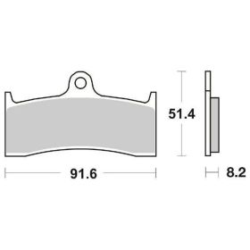 SBS Racing Brake Pads Pair Carbon Compound 676DC