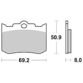 Paire de plaquettes de frein SBS Carbon Blend 678DC Racing pour PERFORMANCE MACHINE