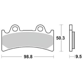 Kit de plaquettes de frein SBS 683HF en composé céramique pour motos de route