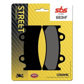 Kit de plaquettes de frein SBS 683HF en composé céramique pour motos de route