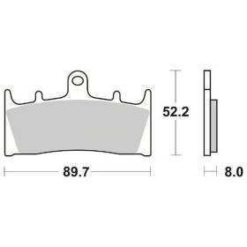 Plaquettes de frein SBS 686HS en composite fritté pour motos de route