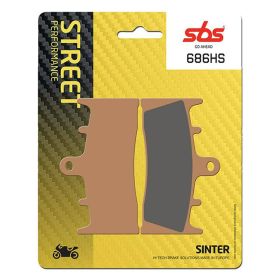 Plaquettes de frein SBS 686HS en composite fritté pour motos de route