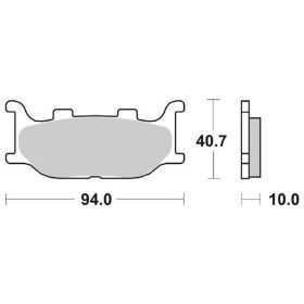 SBS 691HF Brake Pad Pair Ceramic Compound for Street Motorcycles