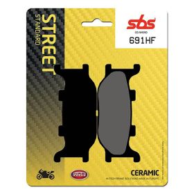 SBS 691HF Brake Pad Pair Ceramic Compound for Street Motorcycles