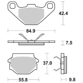 SBS 692HF Jeu de plaquettes de frein en composé céramique pour KTM