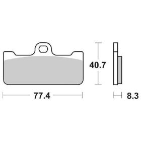Plaquettes de frein de course SBS composé fritté 695DS-1