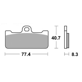 Racing Brake Pads Pair SBS Sintered Compound 695DS-2