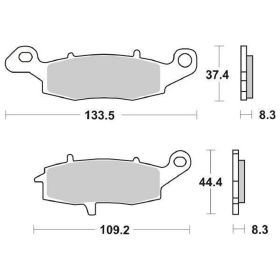 SBS 704LS gesinterte Ver compound Hinterbremsscheiben