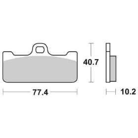 Racing SBS Bremsbeläge Set Carbon-Verbundstoff 711DC
