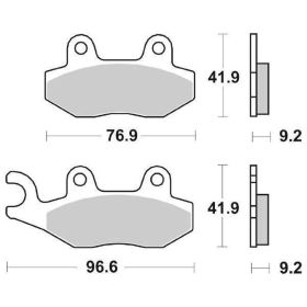 Plaquettes de frein SBS 713HF en composé céramique pour motos de route