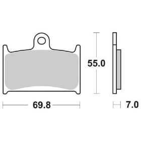 SBS 714HS brake pads pair sintered compound for SUZUKI